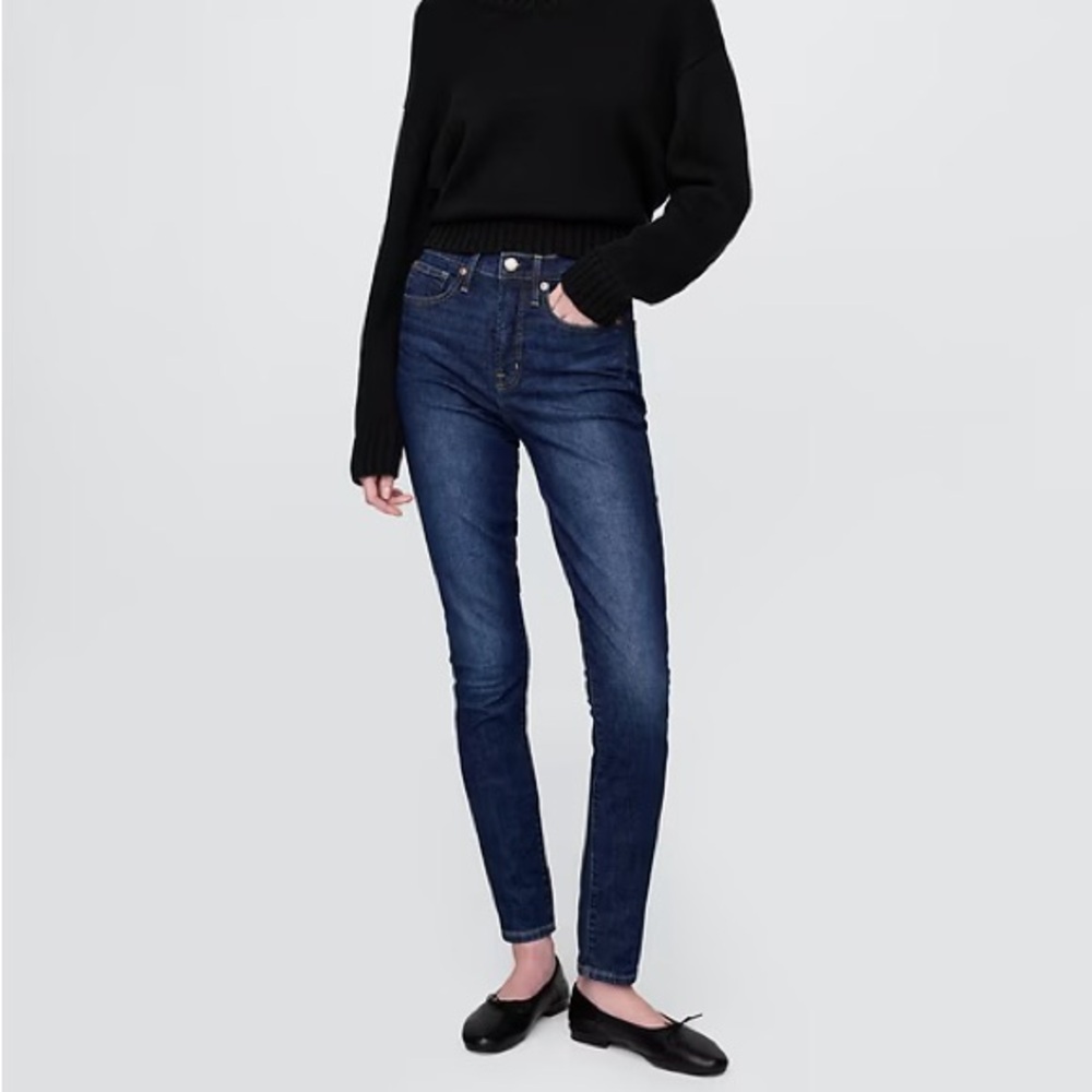 GAP Soft True Skinny Ankle Jeans in Dark Indigo size 28